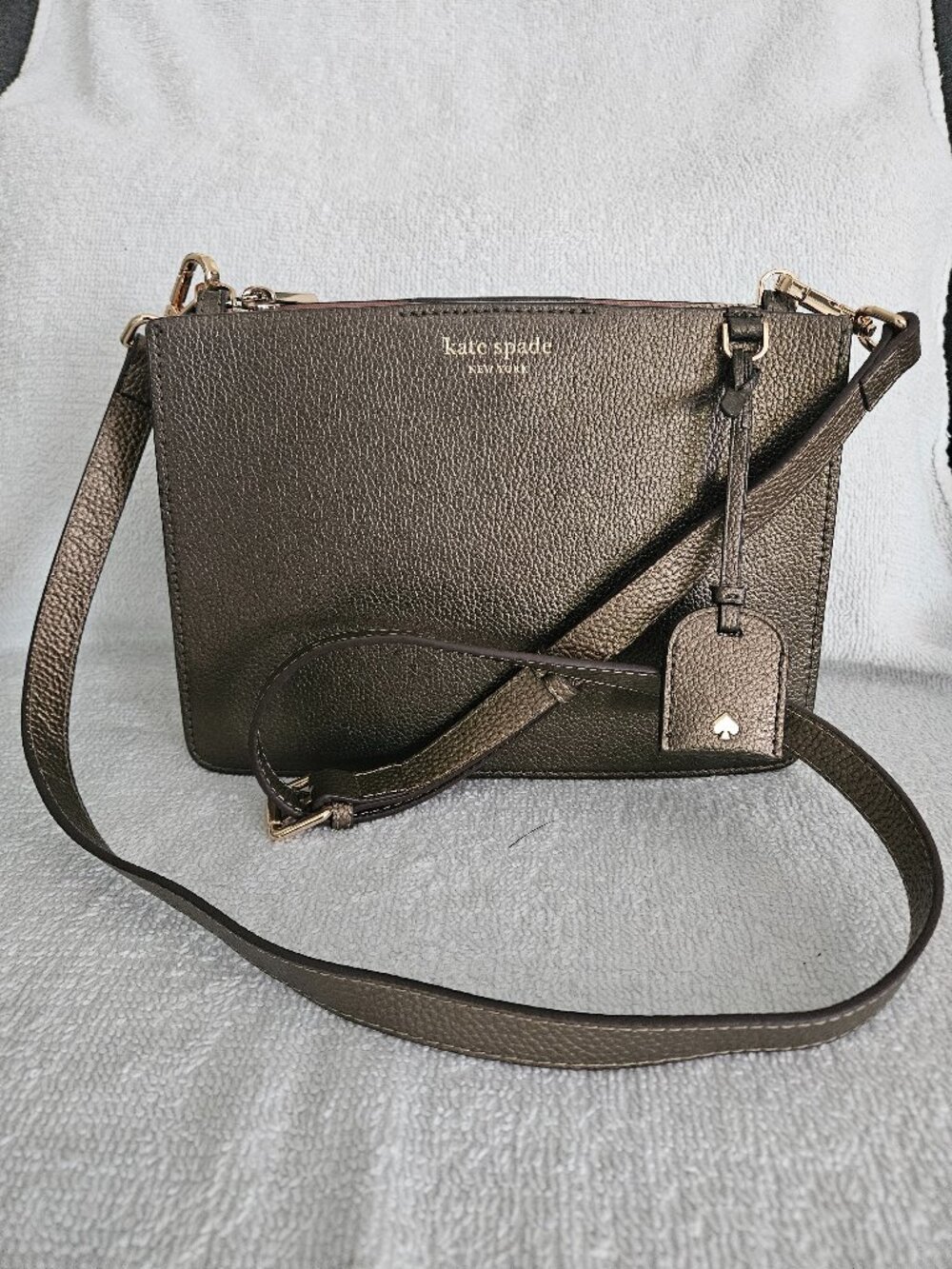 Kate Spade Eva Metallic Leather Crossbody Bag